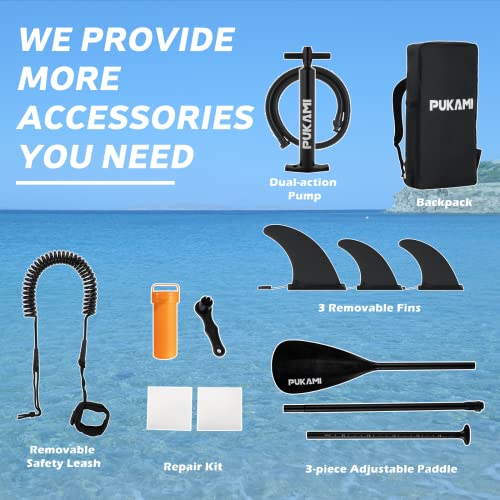 Inflatable Stand Up Paddle Board (6 Inches Thick) With Premium Sup Accessories, Adjustable Paddle, Wide Stance, Non-Slip Comfort Deck For Youth & Adults #TOP5