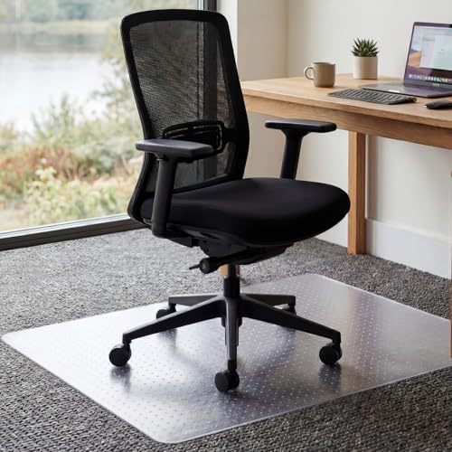Office Chair Mat for Carpet Floor 76×122cm Heavy Duty Desk Chair Mat for Low/No Pile Carpeted Floors Anti Slip Carpets Protector for Home Office