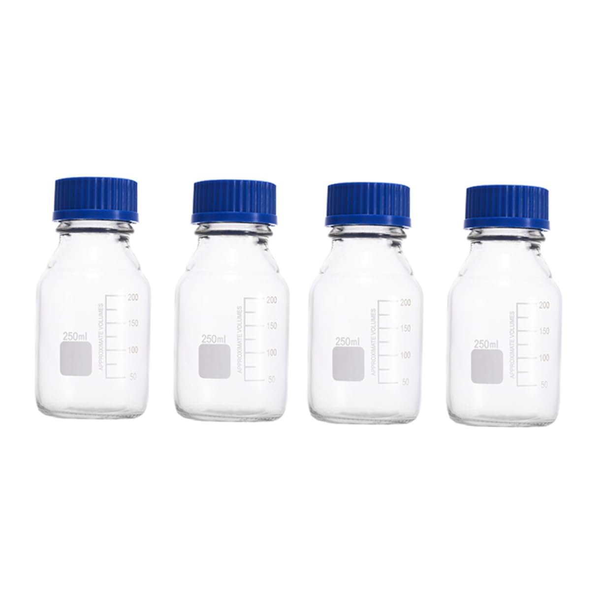 4pezzi Bottiglia Di Vetro Con Tappo Fiala Di Vetro Trasparente Da Per Campioni Con Coperchio Adatta Per Esperimenti e Uso Quotidiano