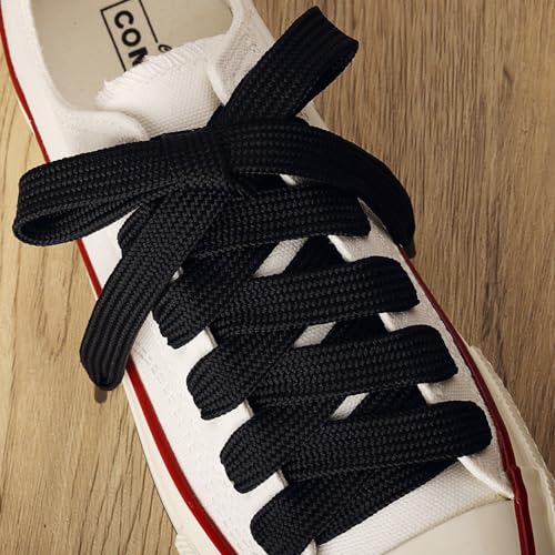 Image of Olukssck 2 Paris Fat Shoe Laces for Sneakers, 5 /8 inch Wide Athletic Shoelaces