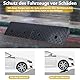 DFENG Bordsteinrampe Gummi Rampe 5 cm hoch Bordsteinkantenrampe Türschwellenrampe Auffahrrampe Autorampe Gummirampe, Rampen für Autos Motorrad Rollstuhl, 100 x 25 x 5 cm, Schwarz