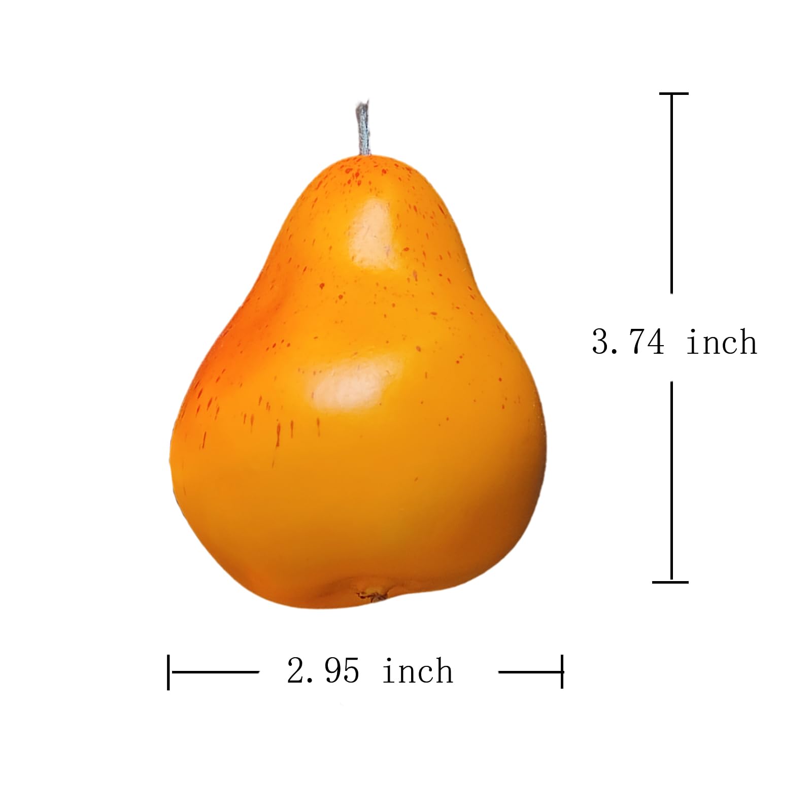 Lovmeety 6Pcs Artificial Pears, Lifelike Simulation Yellow Pears Realistic Fruits Decorative Fake Pears for Home Garden Shop Restaurant Table Decoration