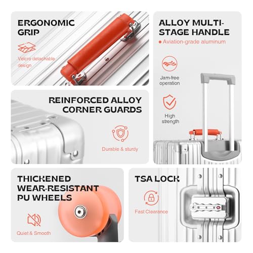 LUGMST 20 Inch All Aluminum Suitcase