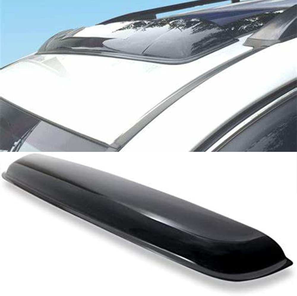 Wensdy 43inch 1100mm Universal Sun Roof Wind Deflector, 1pcs Dark Smoke Auto Moon Sunroof Window Visor with Double Side Tape RN110 1100mm/43 inch