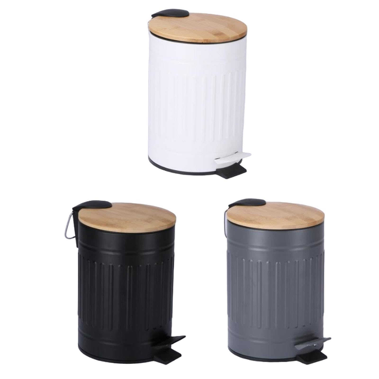 CALANDIS® Step Trash Can 5L Easy to Clean Household Dustbin for Office Restroom Toilet White | Trash Cans & Wastebaskets | Household Supplies & Cleaning 2