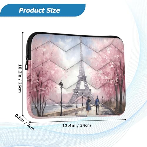 Funda para portátil 13-14 pulgadas impermeable con diseño Torre Eiffel miniatura 3