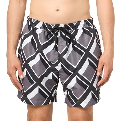 BOSS Men's Vibe Print Swim Trunk