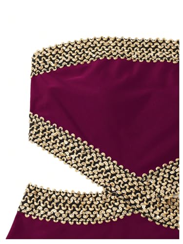 Image of Milumia Women's Stitch Detail Strapless One Piece Swimsuit Cut Out Bandeau Bathing Suit