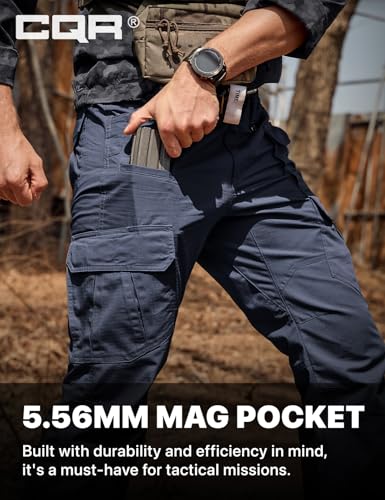 Image of CQR Men's Tactical Pants, Water Resistant Ripstop Cargo Pants, Lightweight EDC Work Hiking Pants, Outdoor Apparel
