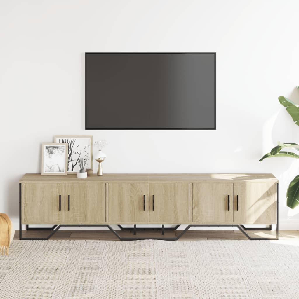 Mobile TV in rovere Sonoma, 180 x 34 x 41 cm, in legno