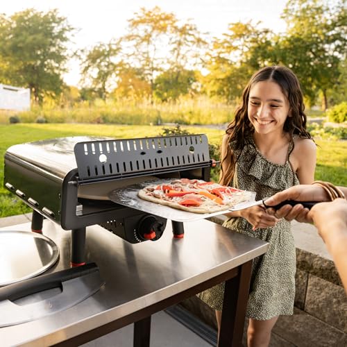 Blackstone 2379 Tabletop Pizza Oven with 13” Rotating Pizza Stone, Black