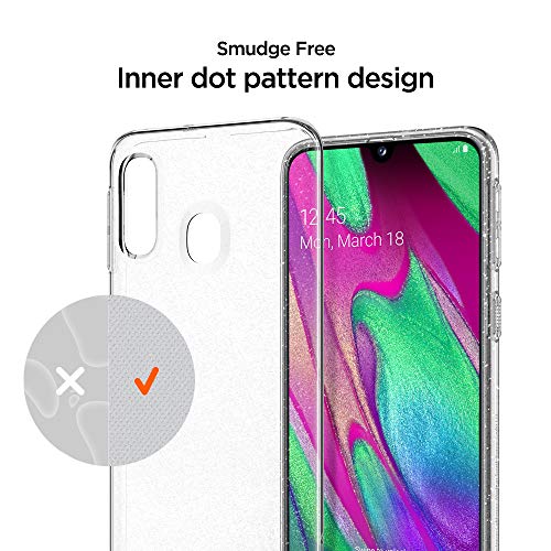 Image of Spigen Liquid Crystal Glitter | Samsung Galaxy A40 Case [Transparent] [Flexible] Galaxy A40 Back Cover | TPU - Crystal Quartz