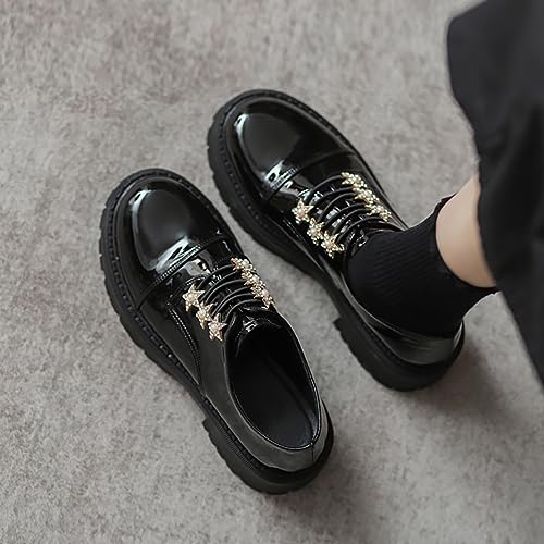 FANGLI] 星スタッズ ローファー レディース 学生 女子 厚底