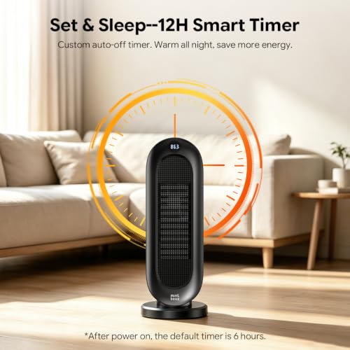 Minthouz PTC Ceramic Space Heater, 1500W Electric Heaters with Thermostat - image 6