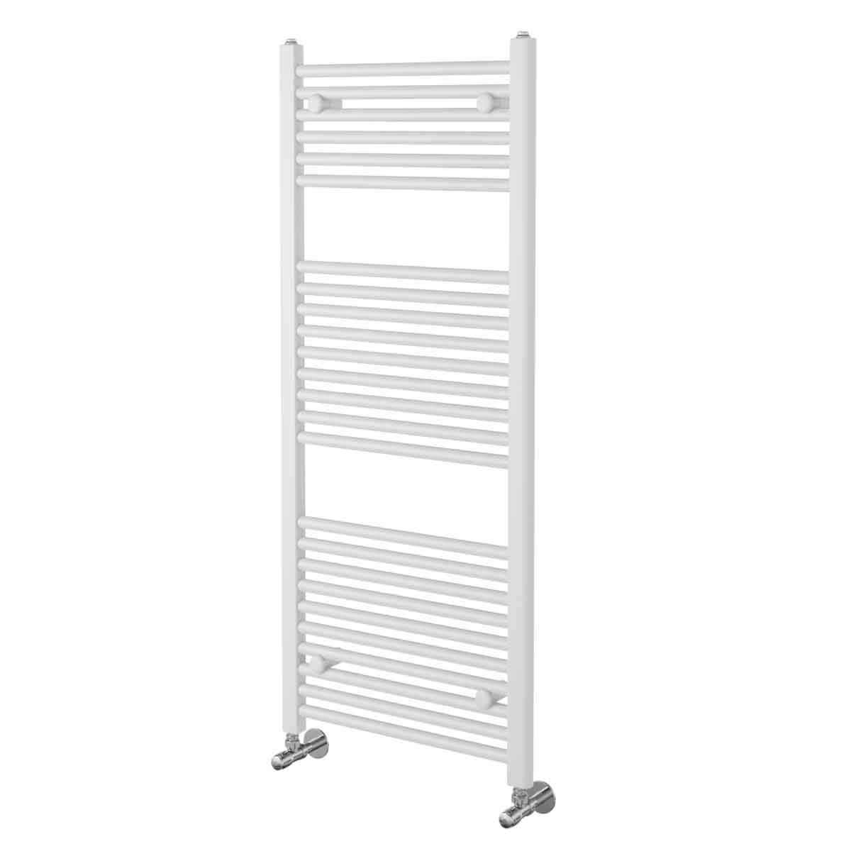 The Bath People White 69270 Newark Bathroom Vertical Heated Ladder Towel Warmer Rail Radiator 1200 X 500