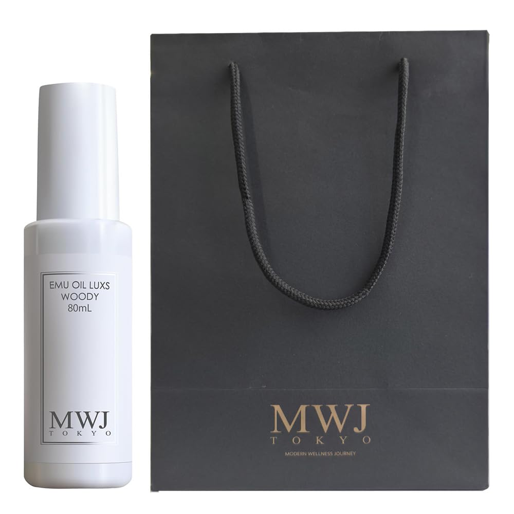 Emu Oil, Woody, Luxe, 2.7 fl oz (80 ml), Includes Gift Shopper Bag, Body Oil, Organic, Good Scent, Aroma, Moisturizing, Beautiful Skin, Massage, Sports, Athletes, Massage Oil : Beauty