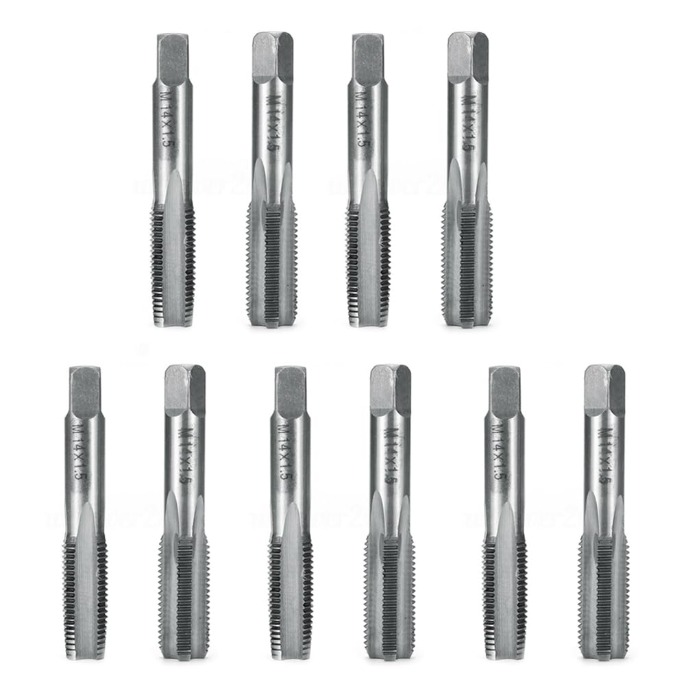 Jnchdghwa As Shown Straight Fluted Fine Thread Metric Hand Tap Drill Thread Forming Machine 5 Pair Right Taps Tap-Bits M14x 1.5