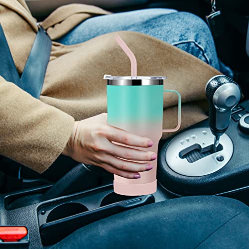 Zenbo 30 Oz Tumbler With Handle Keeps Drinks Cold Up To 24 Hours,Insulated Tumbler With Lid And Straw,Vacuum Thermal Cup With Handle,Leak Proof,Dishwasher Safe #TOP2
