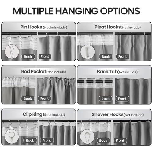 Image of Floor to Ceiling Curtains for Wall Ceiling Mount Track, 120 inchWx96 inchL, 1 Panel
