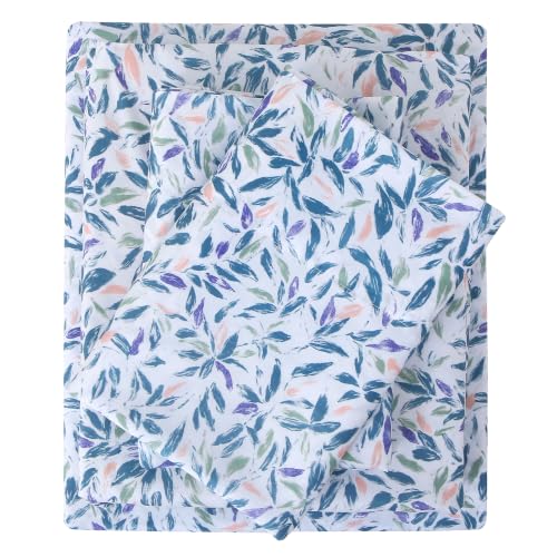 Image of Viviland Floral Queen Sheet Set - 4 Piece Vintage Deep Green Flower Patterned Bed Sheets - Soft, Breathable Microfiber Sheets with Deep Pocket, Non-Slip Fitted Sheets & Pillowcases