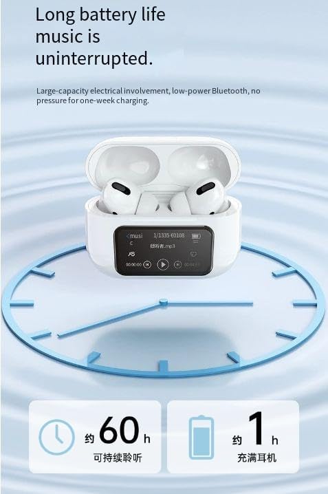 Intelligent Touch Screen in Ear Buds Wireless Bluetooth 5.4 Headphones New in The Ear Bluetooth Earbuds Sport Headsets IPX5 Waterproof Earphones for Running Workout