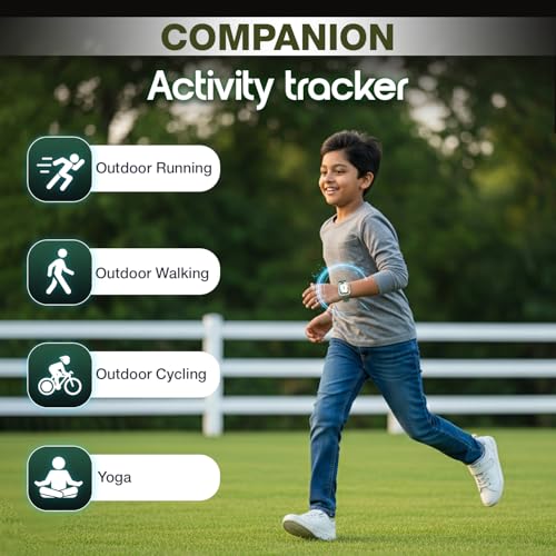 Image of sekyo 4G Smart Watch for Kids | AI Learning Coach, Whatsapp, Video Calling, GPS Tracker, Health Monitoring, Habit Coach| Edu-Games, Step Count (Red, Neo Ai)