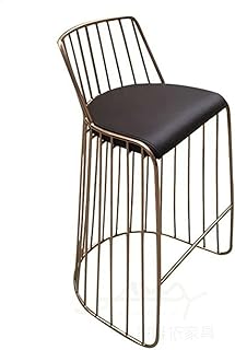 Stołki barowe z backs, Replika bar stołek baru ze stali nierdzewnej Krzesła meblowe do patio by CHENGSYSTE (Color : Brass gold, Size : 54 * 52 * 94 sh:74)