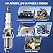 Iridium Spark Plugs 4 Pack 5464 BKR5EIX-11 BKR5EGP Fits for 1998-2008 Toyota Corolla Prius Tacoma Yaris Matrix,Nissan Altima Frontier Sentra,Mitsubishi Lancer Eclipse,Pontiac vibe L4 1.8L-2.4L