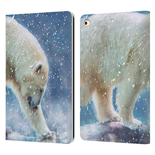 Étui portefeuille en cuir iPad 9.7 Simone Gatterwe Neige