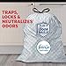 Glad Trash Bags, Tall Kitchen Drawstring Garbage Bags, OdorShield 13 Gallon Grey Trash Bag, Febreze Citrus and Zest, 40 Count