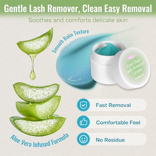 Image of CALAILIS Lash Cluster Glue & Lash Remover Kit, Extra Strong Hold Long Lasting 4+ Weeks Cluster Eyelash Glue, Low Irritation Gentle Aloe Eyelash Remover Cream for Professional Use