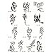 Buyter Reuseable Unique Stencil Designs Airbrush Tattoo Template Set Booklet (Book-12)