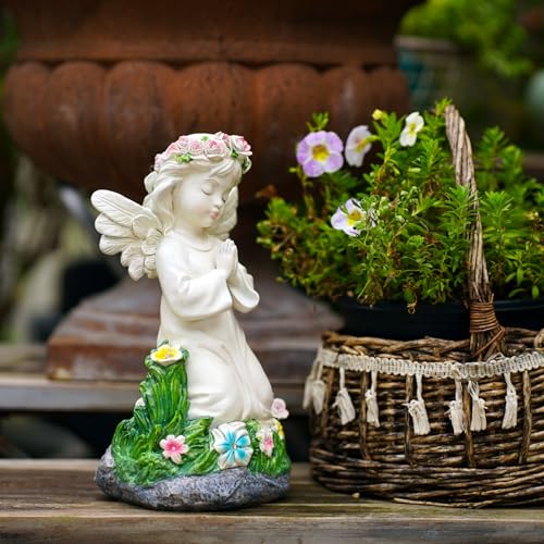 Pohabery Angel Garden Decor Statue Solar Angel Decorations for Yard Outdoor Decorations for Patio Gift for Mom - Image 3