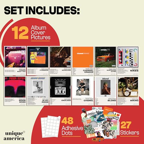 unique america 12 pcs album cover posters frank ocean music posters album covers for wall decor 12x1639 total 12 posters amp 25 stickers unframed