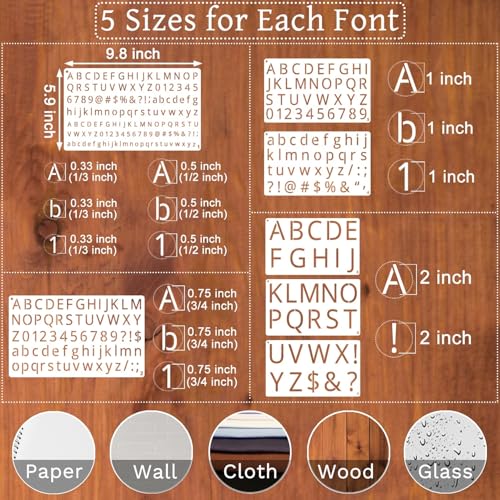 Plantillas de letras para pintar sin manchas numeros pequenos plastico 3
