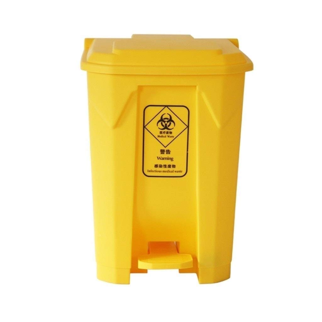 Poubelle commerciale 80L jaune pour optimiser le tri dans votre commerce ou votre cour