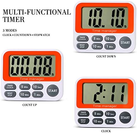 Digital Countdown Kitchen Timer - AIMILAR Count Up Down Magnetic Timer Clock with Alarm Fast Setting for Cooking Baking Students