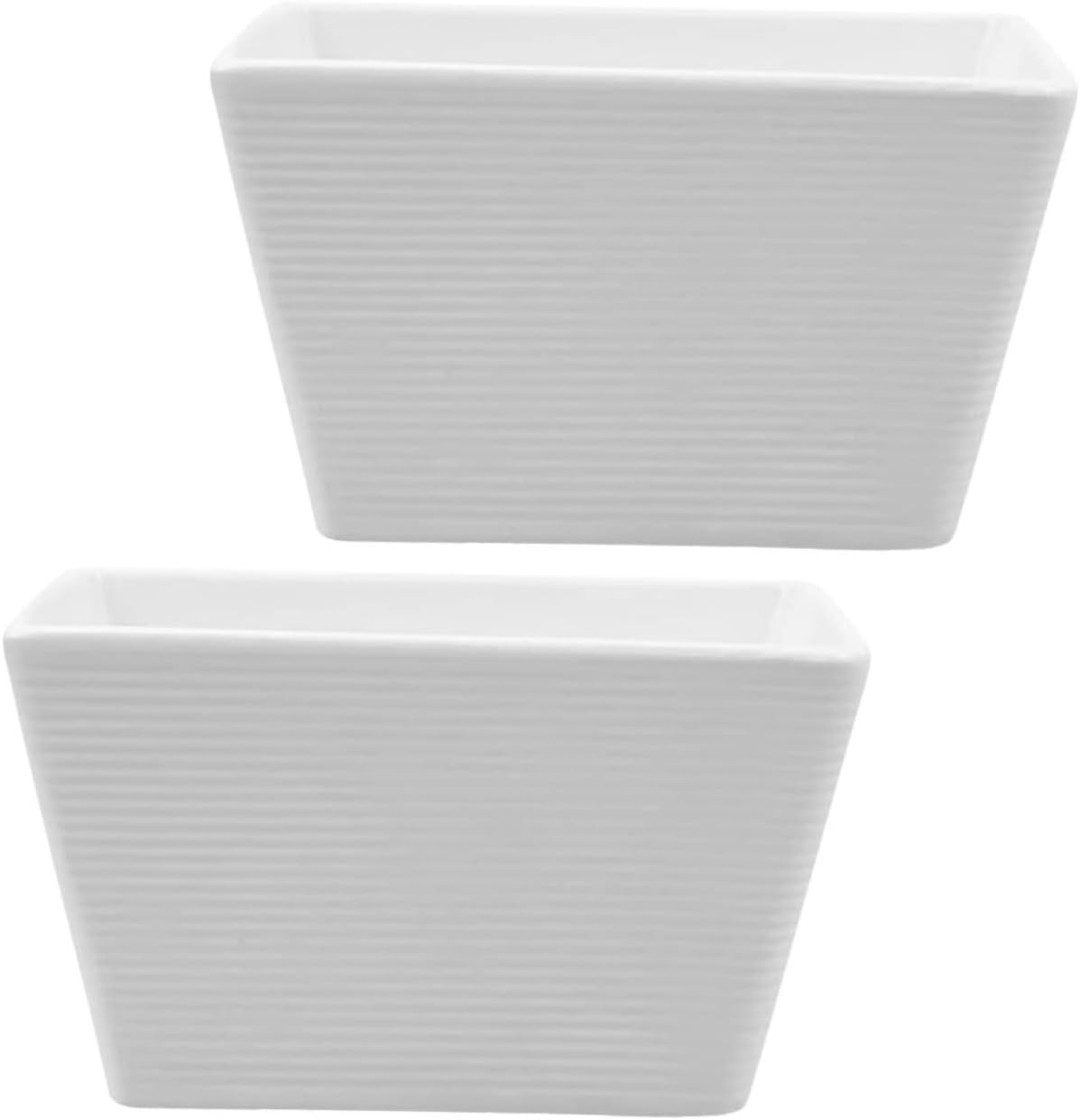 Ceramic Sugar Packet Holder Set 2pcs White Organizers