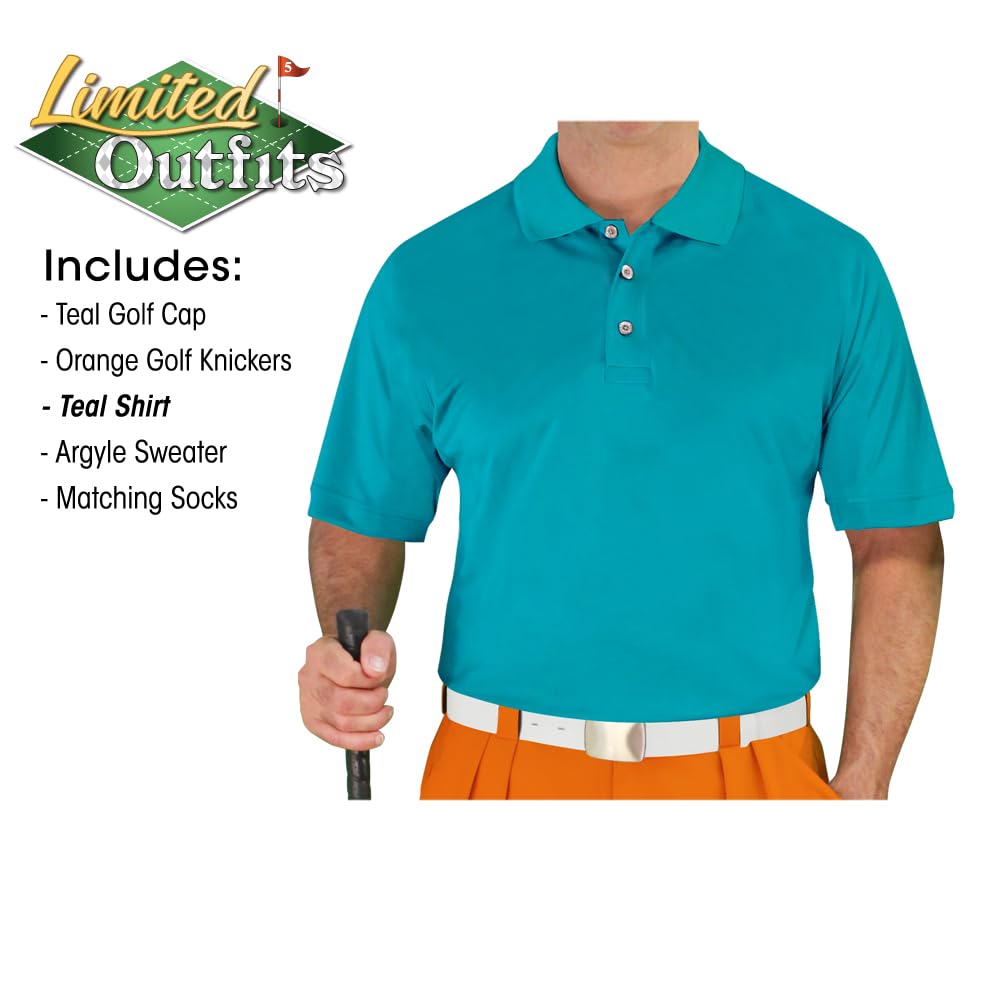 Golf Knickers Herren Golf-Pullover – Orange Weiß Türkis