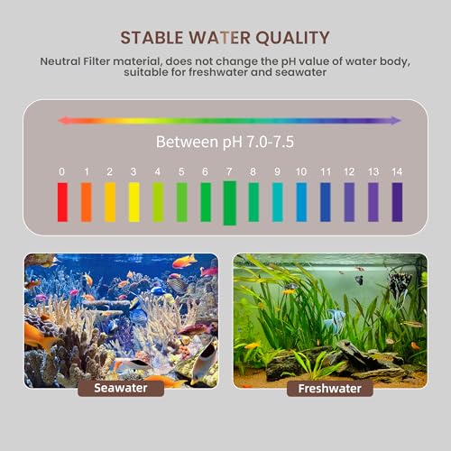 Image of UPETTOOLS Aquarium Filter Media, 5 in 1 Bio Ceramic Ring Balls for Aquarium Filter, Porous Filter Media for Freshwater and Marine Fish Tank /Pond (1.1lb)