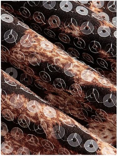 WmcyWell Women Leopard Cheetah Print Sequin Mini Skirt High Waist Bodycon Skirts3