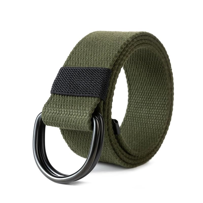 Canvas Belt for Men | Black Double D-Ring Buckle Tactical Web Belt | Military Style Durable Adjustable Belt-image-17