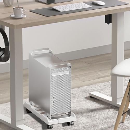Support tour PC pour bureau à la maison, chariot CPU mobile et discret - 6