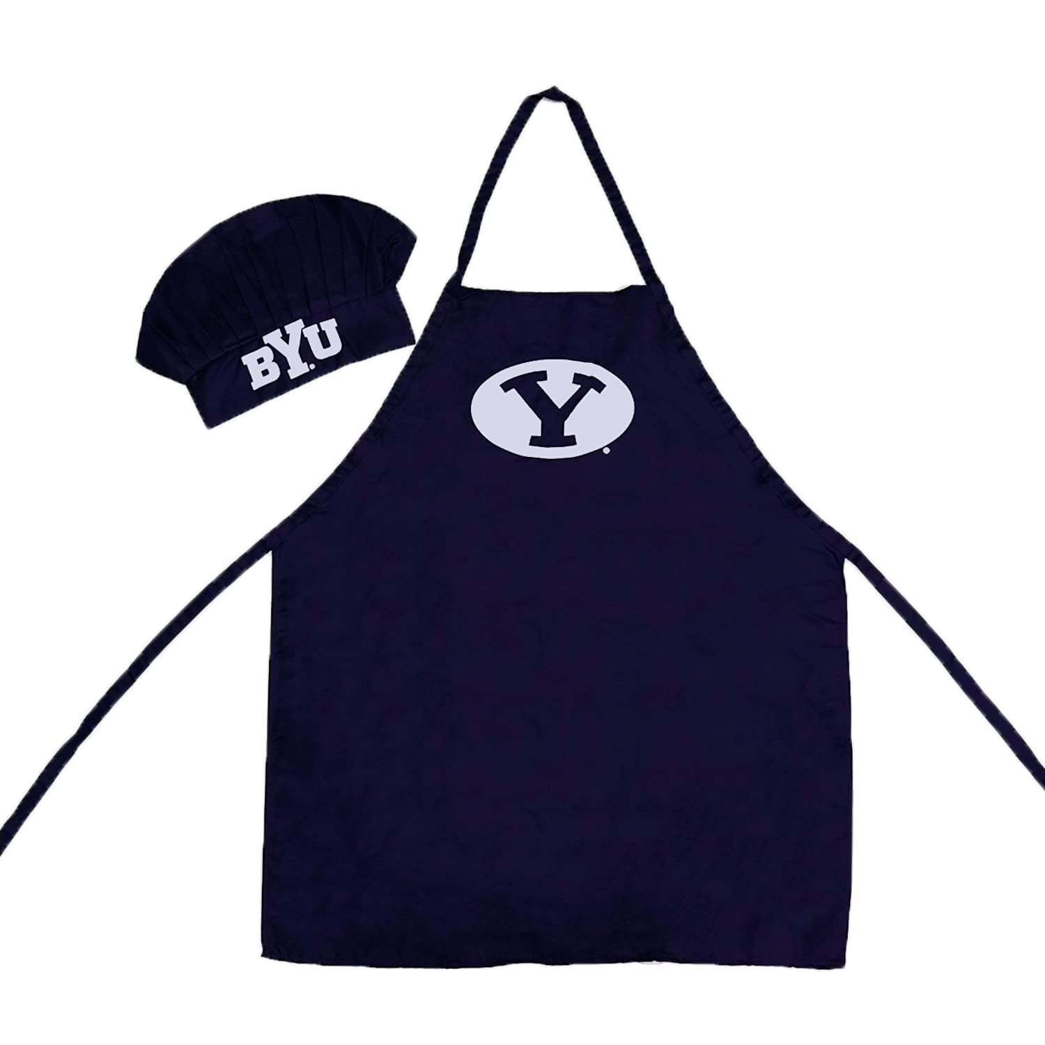 PRO SPECIALTIES GROUP INC unisex BYU Cougars NFL CHEF HAT AND APRON, Full Color Team Logo, One Size US