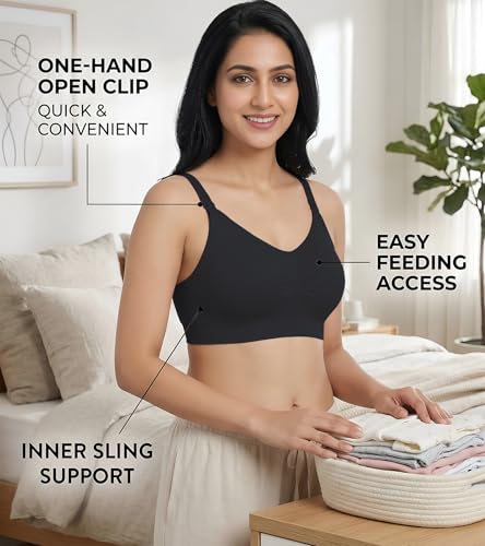 Image of DClub Comfort Revolution Seamless Bra -Easy lite Full-Coverage Wireless Everyday Bra with Soft Comfort with Removable Pad.