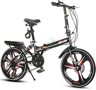 ITOSUI Folding City Bicycle 20 Inch, Foldable with Quick-Fold System, Carbon Steel Small Unisex Folding Bicycle 7-Speed Variable Speed, Adult Portable City Bicycle
