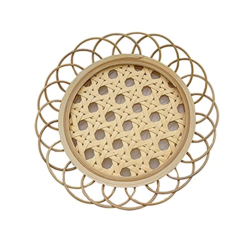 Lot De 5 Plateaux Service En Osier Bambou Pour Les Aliments FêTe, Collations, ApéRitifs, Le Canapé Env. Plat Et DéCoratifs Table Salle à Manger, DéCoration D'IntéRieur (Style N°1)