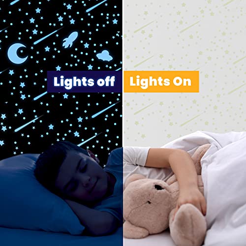 Vinilos decorativos de estrellas que brillan en la oscuridad para pared y techo miniatura 2