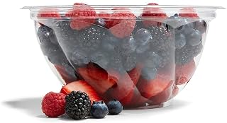 Fresh Produce Mixed Berries Medium 16oz - Fresh Cut Strawberries, Blueberries & Raspberries Snack Pack