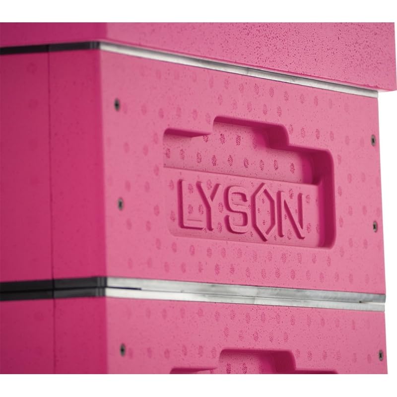 LYSON Bienenbeute Styropor Dadantbeute Dadant Blatt Beute OPTIMA Bienenstock-Set (DUNKELROSA) für die Selbstmontage (Passende Rahmen:47×43,5x30cm;47×43,5x14,5cm)